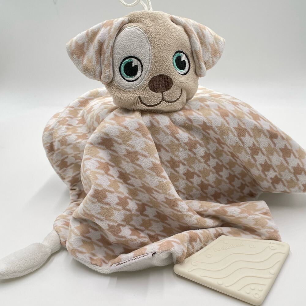 BooginHead Tan Brown Dog Plush Teether Knotted Lovey Security Blanket 2018